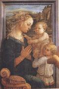 Filippo Lippi,Madonna with Child and Angels or Uffizi Madonna Botticelli